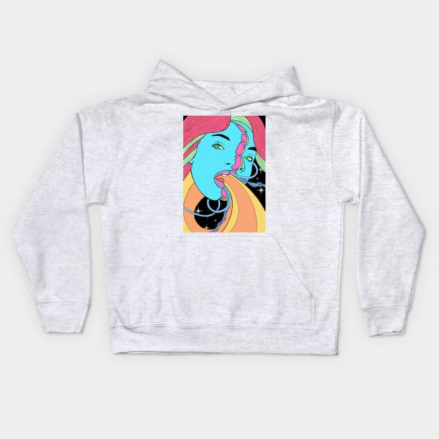 Psychedelic Vibes Kids Hoodie by Woah_Jonny